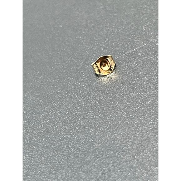 Designer Signed 14k Yellow Gold 5.5mm Ball Stud Earrings .40 grams - Picture 7 of 12